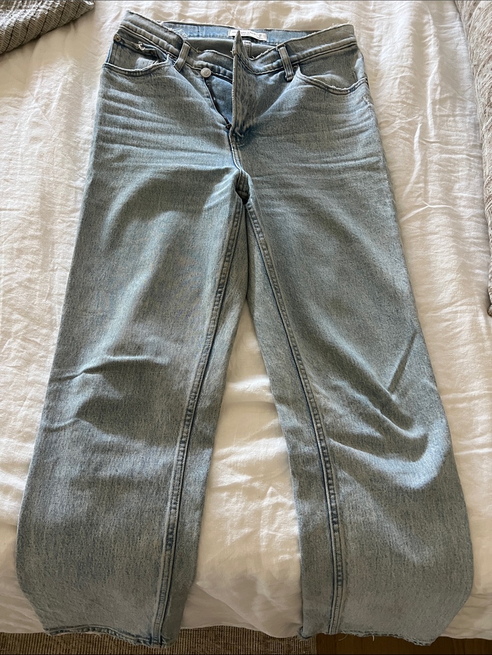 Abercrombie & Fitch Light Blue Wide Leg Jeans